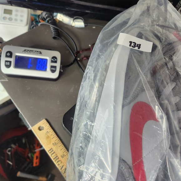 Nike Waffle Debut Mens 11 Wolf Grey White Red Running Outdoors Trail FJ4195-004 - Picture 12 of 12